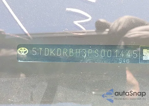 2023 Toyota Highlander Xse z USA, uszkodzony, nr VIN 5TDKDRBH3PS001445